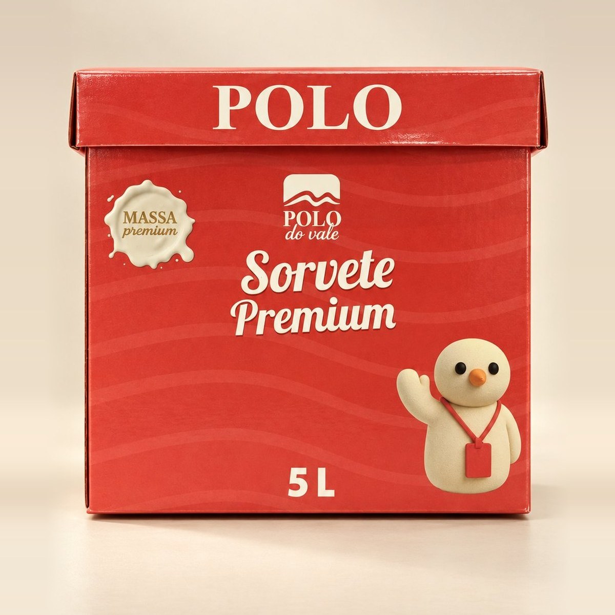 Caixa de sorvete premium Polo do Vale 5 L